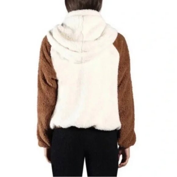 NWT | REVOLVE x Plush Apparel Ivory and Brown‎ Teddy Bear Fleece Size S - $169 - Picture 3 of 6